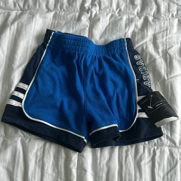 New Adidas babies Blue Athletic Shorts sz 6 months - Picture 1 of 4